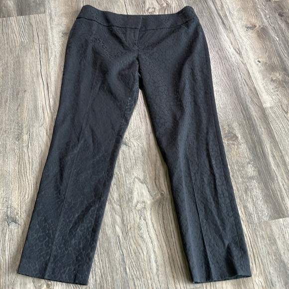🍄3/$20 Sz8 LOFT Black Marisa Textured Leopard Pant - Picture 7 of 10